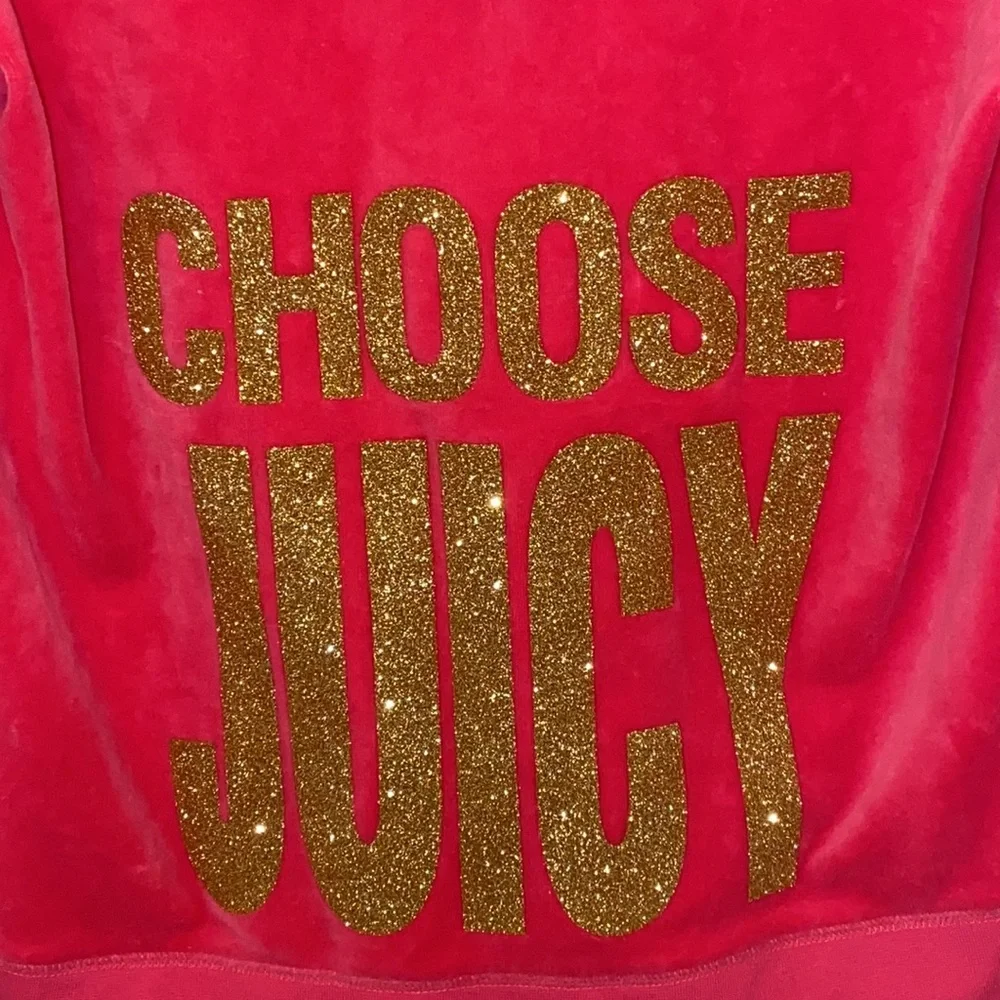 Y2K Juicy Couture BLING Pink Velour Velvet Tracksuit SET CHOOSE JUICY - Picture 10 of 16